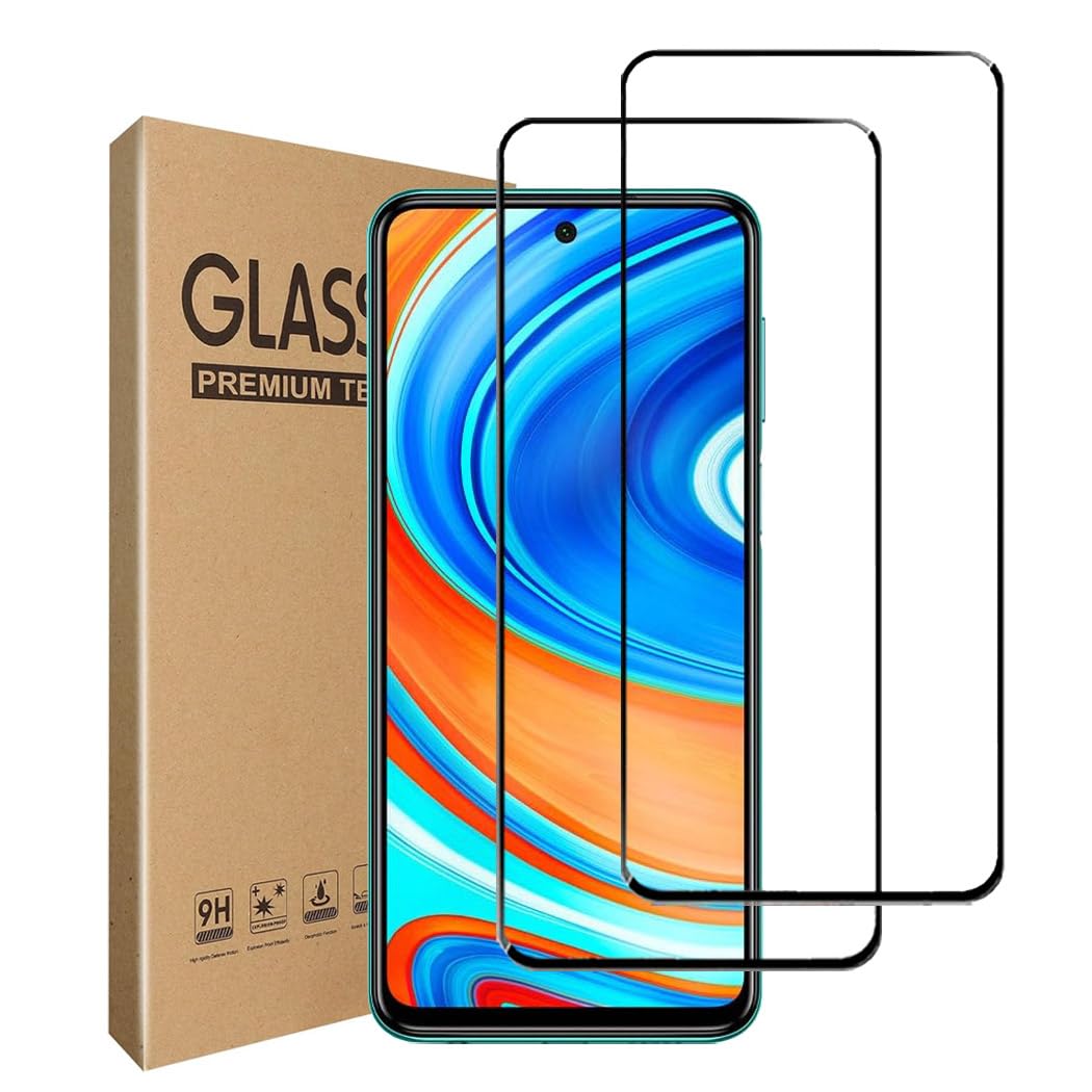 jonlineuk [2-Pack] Screen Protector for Xiaomi Redmi Note 9 Tempered Glass Film, [Case Friendly][Anti-Scratch][Anti-Shatter] For Xiaomi Redmi Note 9