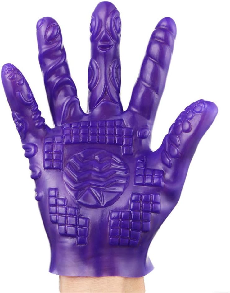 Aquarius CiCi Sex Massage Gloves Male Female Flirting Massage Tool Ribbed Teasing Waterproof Hands Gloves