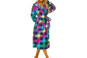 SRVNFBKT Boys Girls Bathrobes, Kids Hooded Bathrobes Plush Soft Flannel Robes Sleepwear Gift for Boys Girls