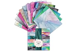 LYFJXX Scrapbooking Paper Pad, 24pcs Junk Journaling Craft Paper, Assorted Pattern Origami Cardstock Paper, Single-Sided Vintage Scrapbooking DIY Decorative Cardmaking (colorful days)