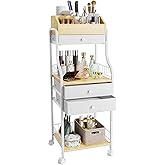 HapiRm Floor Makeup Organizer Storage - Vanity Skincare Make Up Organizers and Storage with Drawers, Cosmetics Display Cases 
