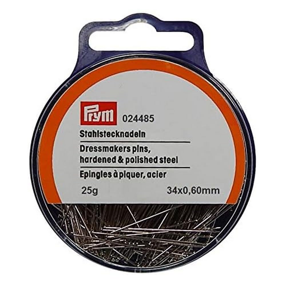 Prym 24485 0.60 x 34 mm 25 g Straight Pins, Silver