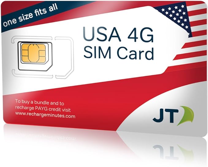 Telestial USA 4G Prepaid Nano SIM Card for iphone 5, 6 with 10.00