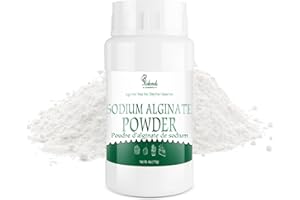 4oz Sodium Alginate Powder, 100% Pure Sodium Alginate for Thickening, Food Grade Gelling Agent for Making Luxurious Caviar Sp