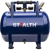 STEALTH Air Tank, High-Pressure 10-gallon Air Tank with Maximum 225PSI Pressure, 5 Quick Connect Couplers, Rubber Reinforced Handle Design (Blue, SAA-110T)