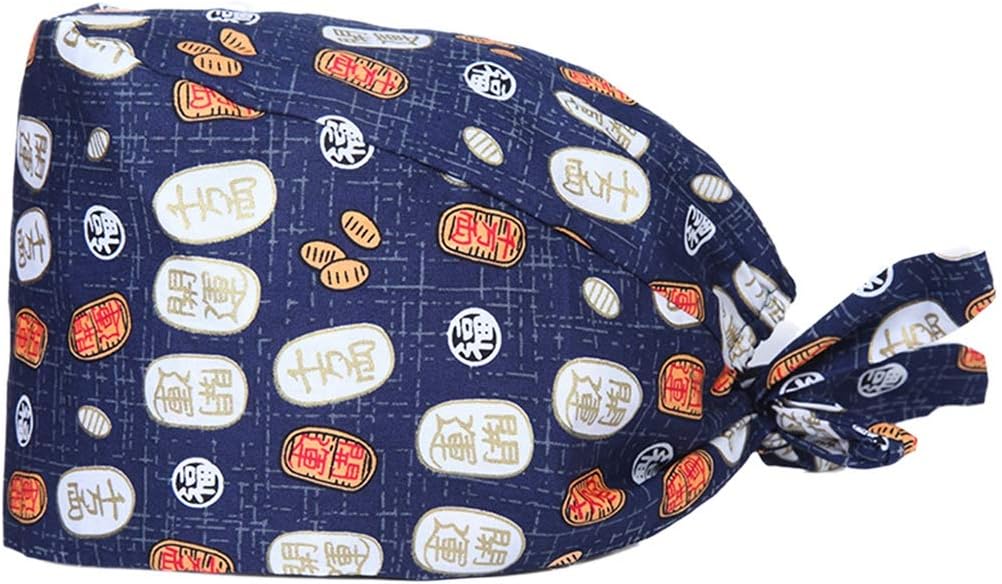 Surgical Scrub Cap Adjustable Medical Doctor Nurse Bouffant Hat Surgery Sweatband Turban
