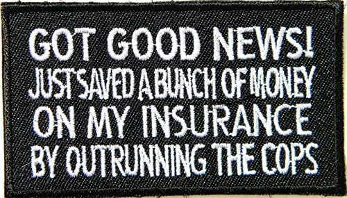 SAVE MONEY The COPS Funny Joke Biker Patch Sew Iron on Embroidered Applique Badge Custom