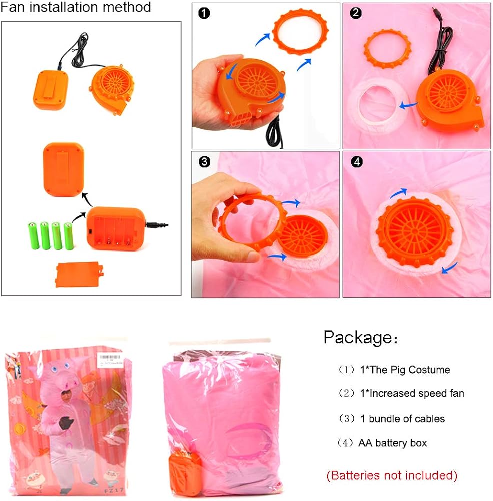 Inflatable Pig Costume Christmas Costumes Fancy Dress Masquerade Funny Cosplay Party Clothes for Adult (1pcs): Clothing