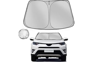 Fonowka Windshield Sun Shade for Toyota RAV4 2013-2018 RAV-4 SUV Foldable Sun Sunshade for Car Front Window Blocks UV Rays and Heat Automotive Interior Protector Custom Fit Accessories