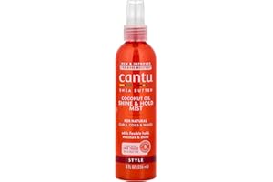 Cantu Shea Butter Coconut Oil Shine and Hold Mist, 8 Fluid Ounce
