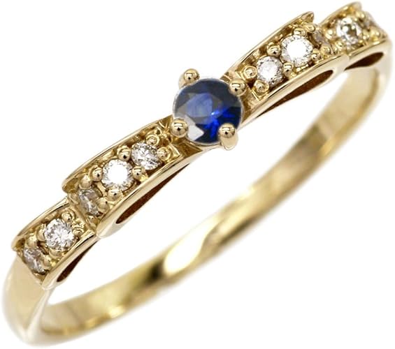 Amazon リュイール サファイア 9月 誕生石 K18 ホワイトゴールド リボン リング 指輪 レディース 3号 リング 通販