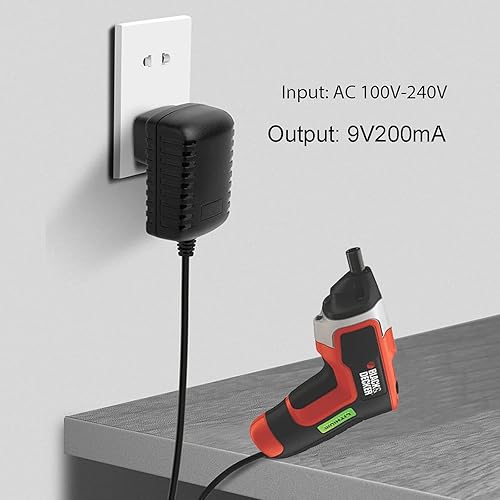 9V Charger for Black and Decker Cordless Screwdriver LI2000 LI3100