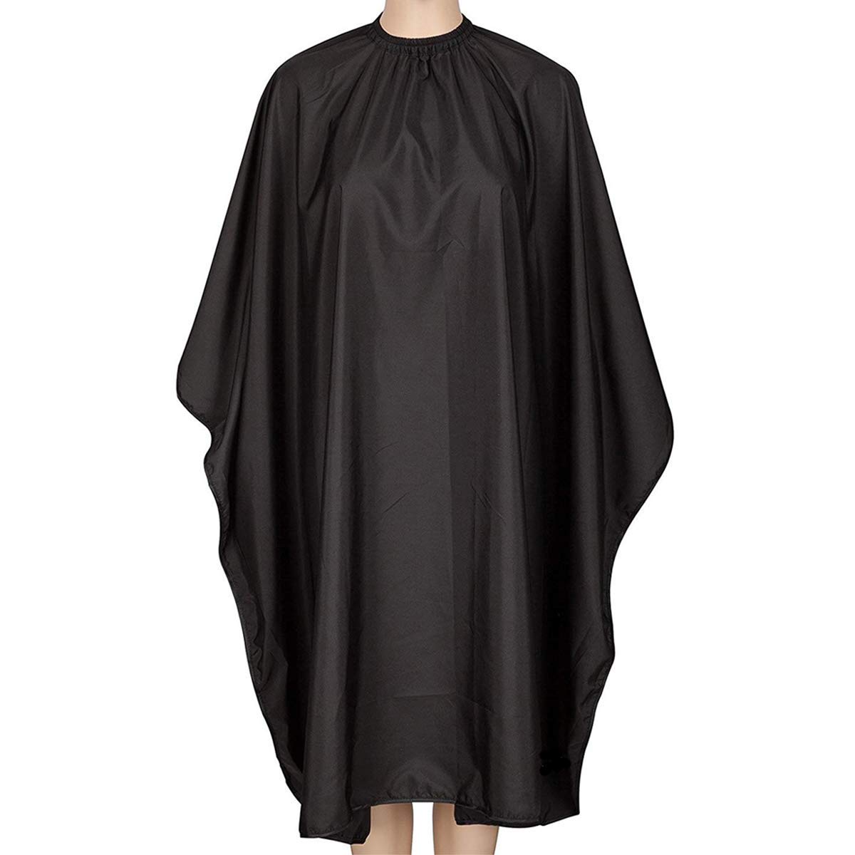 Barber Cape, Iusmnur Professional Hair Salon Cape with Adjustable Metal Clip, Waterproof Hair Cutting Cape for Barbers and Stylists - 55 x 63 inches (Black)