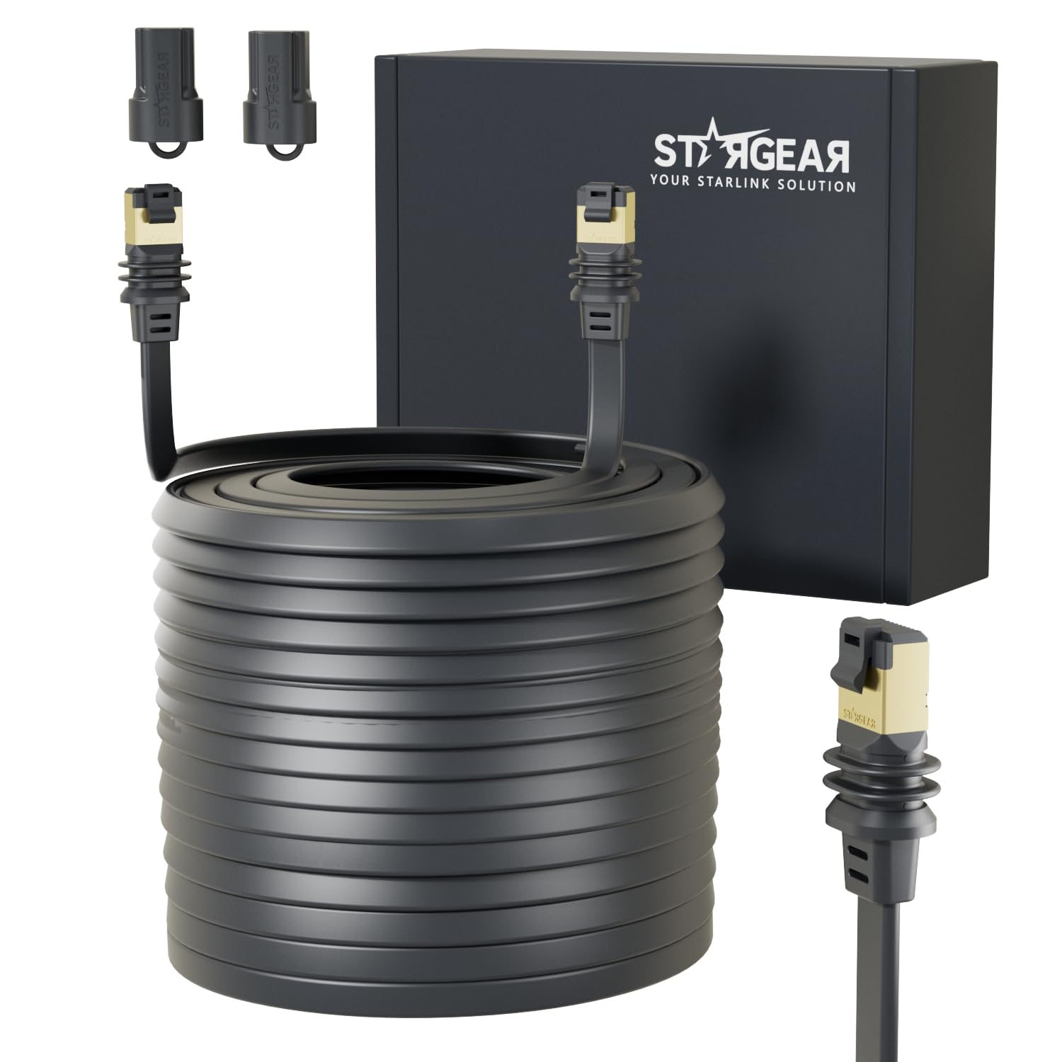 Photo 1 of STARGEAR 150FT Starlink Gen 3/Mini Cable, Starlink Flat Hidden Power Ethenet Cable, Starlink Accessories Extreme Slim Power Cord Shielded for Window Door