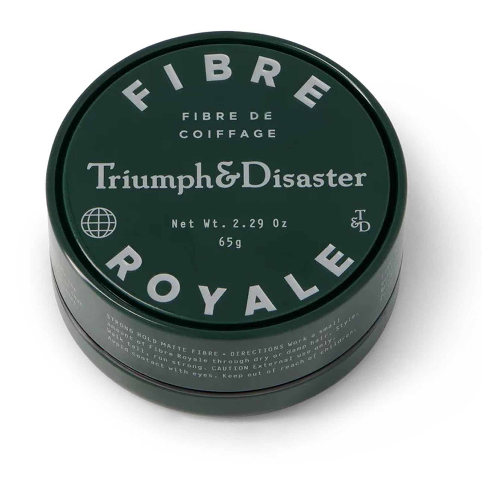Triumph & Disaster | Fibre Royale Hair Styling Wax | Strong Hold Pomade for Thick Hair - Natural Finish for Men & Women, 65g