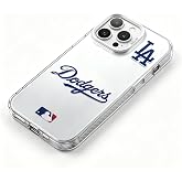 KOYOEY MLB Los Angeles Dodgers Phone Case, Shockproof Protective Cover for iPhone 16 Pro Max, Silver-Plated Back with Raised Camera Protection, LA Dodgers Gift