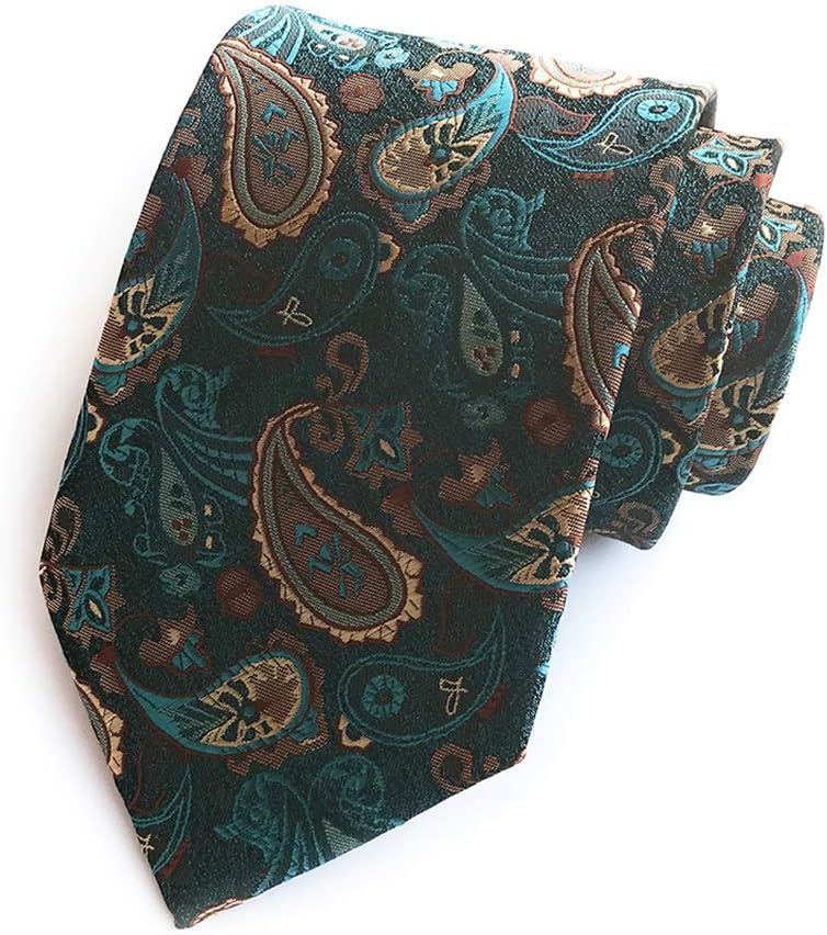 Men's Novelty Paisley Ties Cravat Jacquard Luxury Pattern Wedding Formal Necktie
