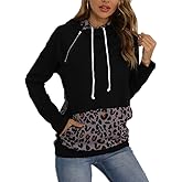 Barlver Women's Casual Hoodies Long Sleeve Sweatshirts Cowl Neck Drawstring Hooded Pullover Top with Pockets