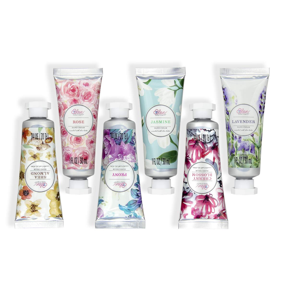 Hand Lotion Set - Pack of 6 Hand Cream Enriched with Shea Butter and Glycerin to Nourish and Deeply moisturize Rough Hands, 6 x 1.0 oz/30ml Travel Size Hand Lotion, Best Women Gifts : Beauty