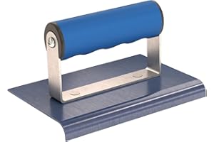 Bon Tool 22-719 6-Inch by 4-Inch Blue Steel Sidewalk Edger, 3/8-Inch Radius 1/2-Inch Lip and Comfort Grip Handle