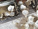 Flower Girl Basket petals, Burlap wedding Confetti, Burlap Decor