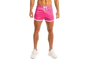 Ouber Men's Fitted Shorts Bodybuilding Workout Gym Running Tight Lifting Shorts