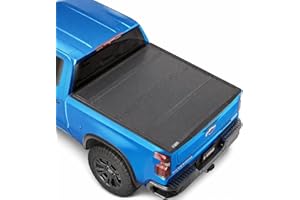 U-Guard Low Profile, Aluminum, Hard Four-fold Flip Tonneau Cover Matte Black Compatible with 2019-2026 Silverado 1500, 5'10" 