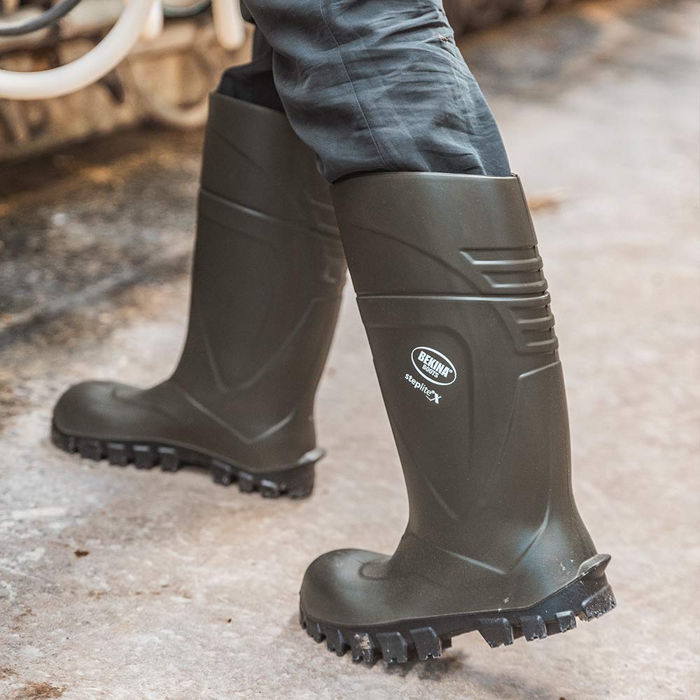 Bekina Arbeits-Sicherheits-Gummistiefel Herren und Damen grün Größe 47