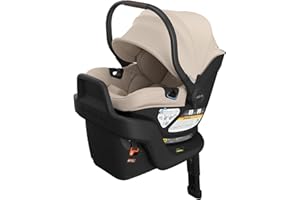 UPPAbaby Aria V2 Lightweight Infant Car Seat - Just Under 6 lbs - Base with Load Leg + Infant Insert + All-Weather FootCover Included - Direct Stroller Attachment - Declan (Oat Mélange)