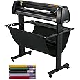 VEVOR Off-line Vinyl Cutter Machine 870mm Vinyl Printer U-Disk, 34 inch Plotter Printer with Accessories & Floor Stand Vinyl Cutting Machine Adjustable Force and Speed for Sign Making Plotter Cutter