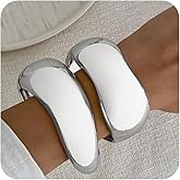 KunJoe Chunky Gold Bangles for Women Gold Plated Stackable Bracelets Set Trendy Cuff Bracelets Stack Wrist Open Bangle Jewelry Gift Accessories