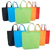 Juvale Reusable Tote Bags with Handles for Shopping, Bulk Cloth Bags for Groceries
