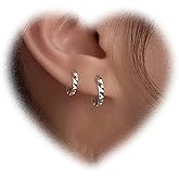 Eviarli Bohemian Huggie Hoop Earrings Small Hoop Earrings Vintage Hoop Stud Earrings Minimal Gold Earrings Trendy Jewelry for Women