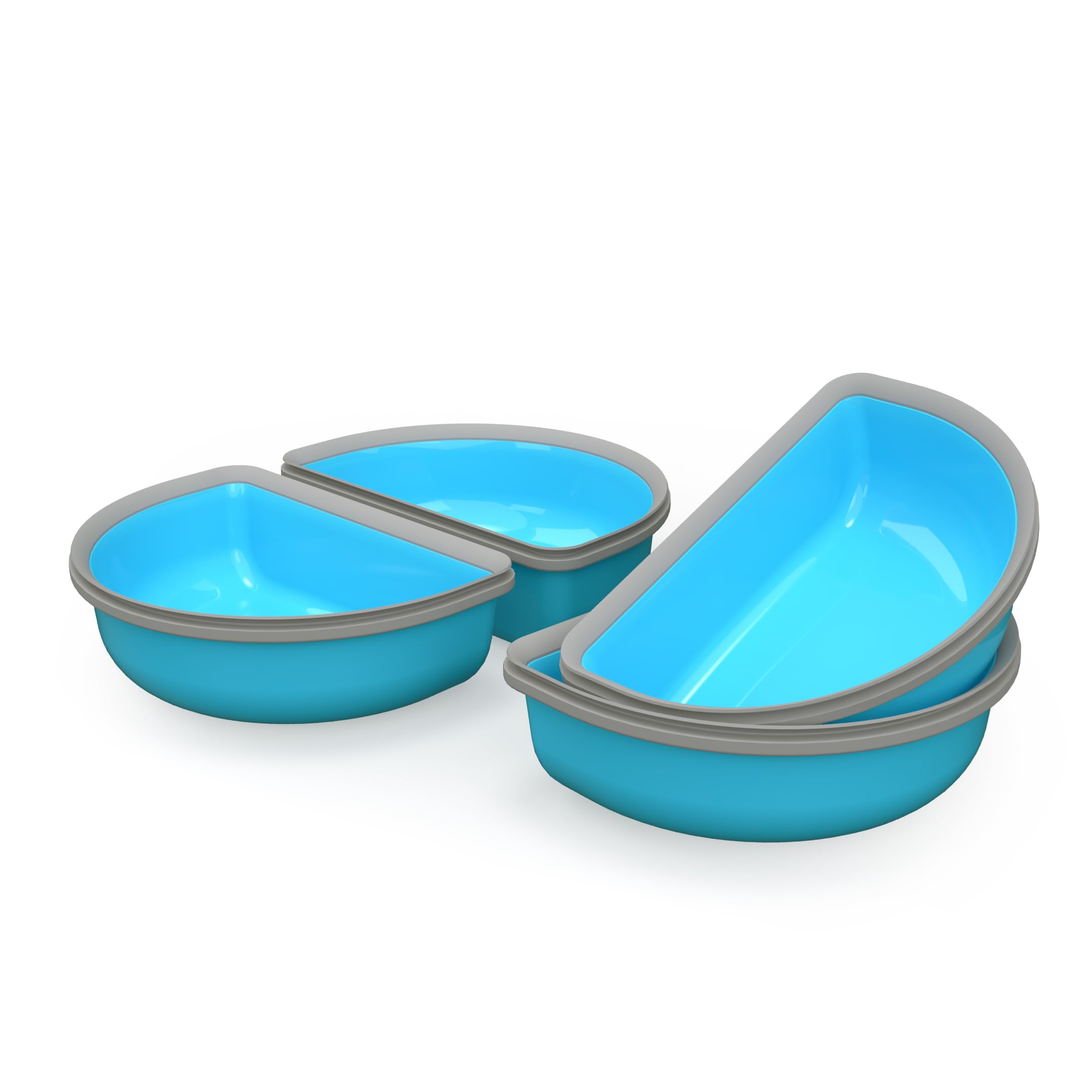 SureFeed Half Bowl - Pack of 4 (Grey) (Blue)