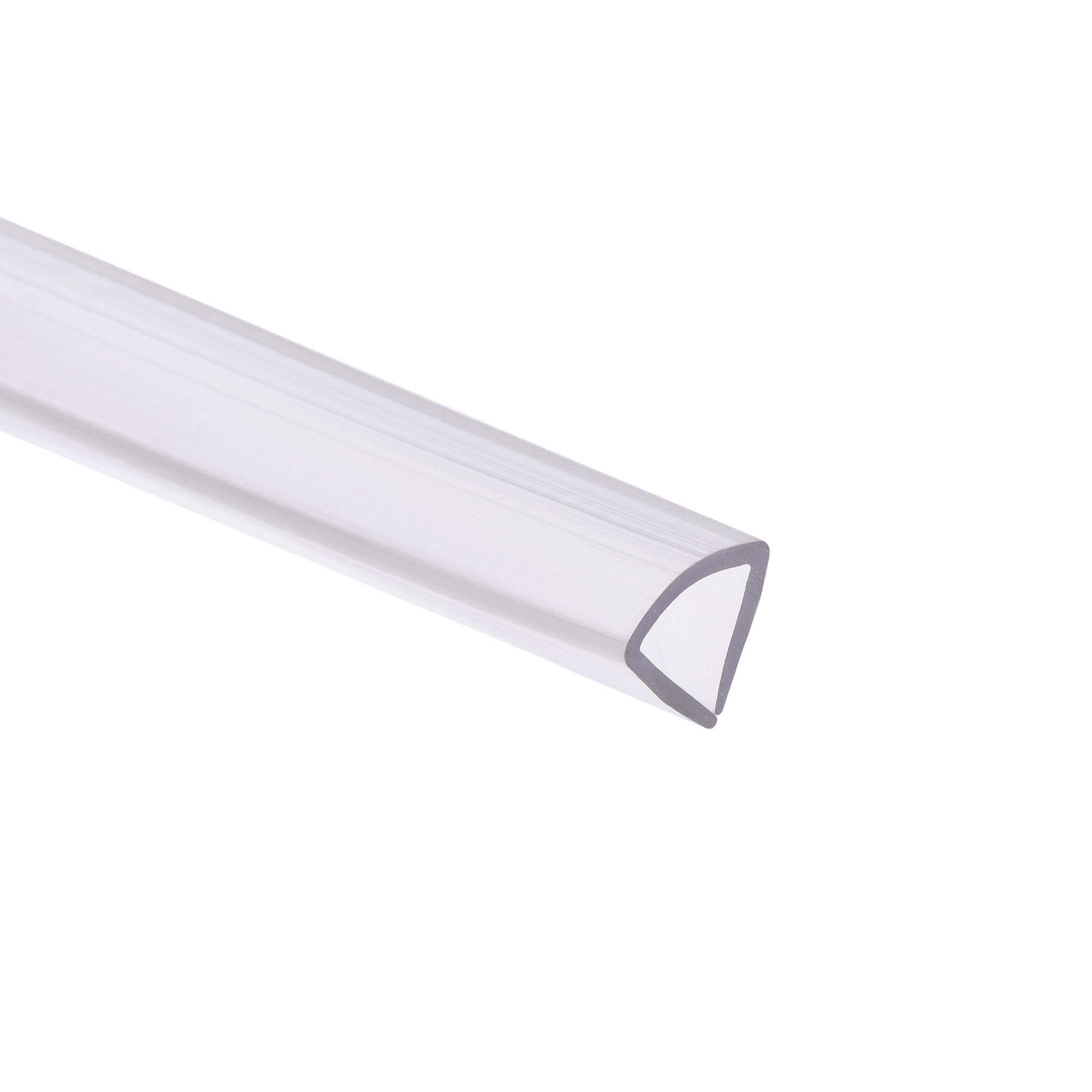 sourcing map Trim Seal, PVC U-Seal Channel Edge Protector Sheet, Fits 10-12mm Edge 1Meter/3.28Ft Length, 0.47" Height Transparent