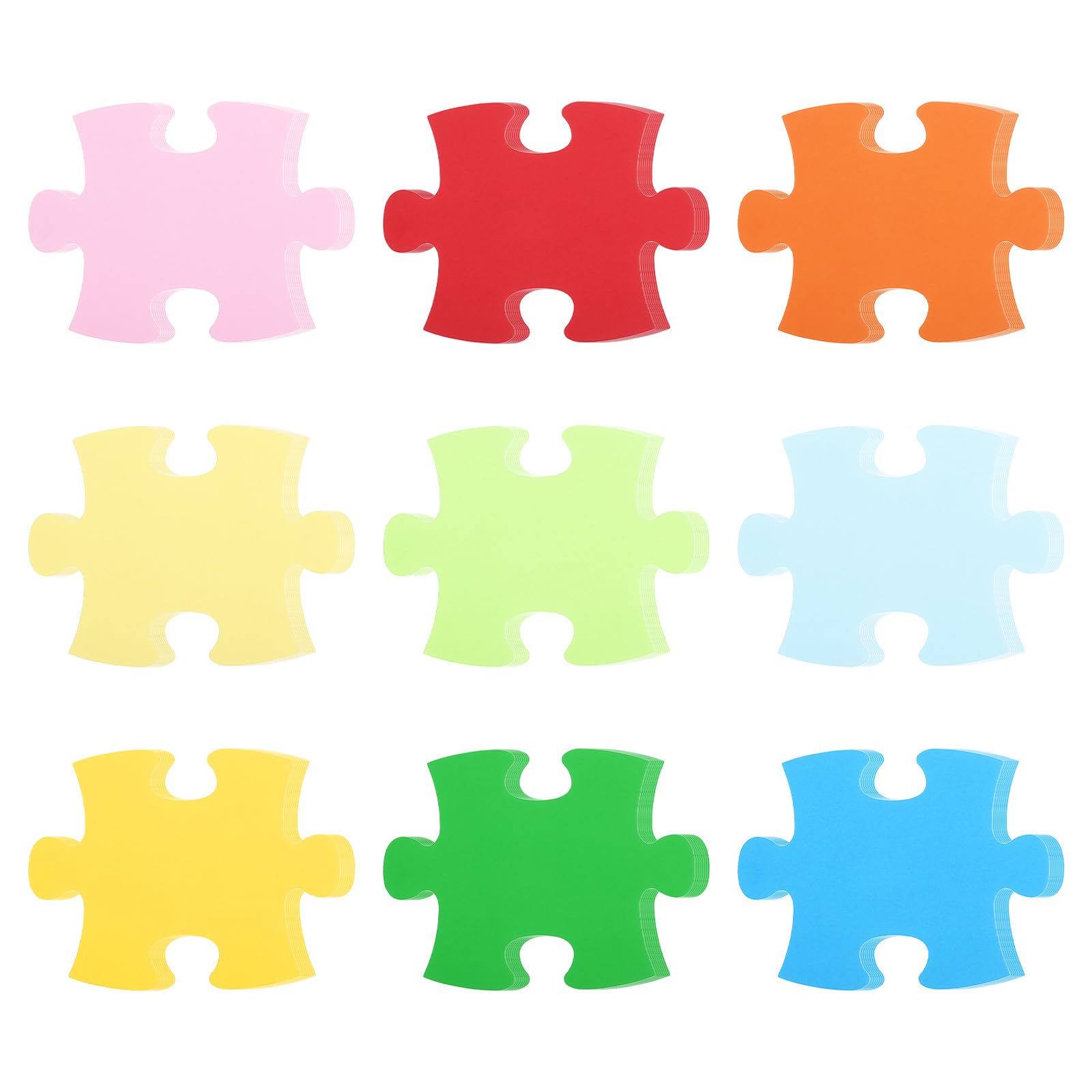 PATIKIL Puzzle Cutouts, 108 Pack Paper Puzzle, Colorful Puzzle Cutout for Classroom Decoration DIY Craft Project, Assorted Colors