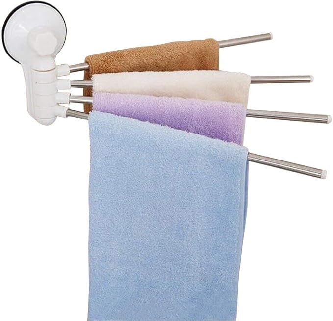 Apark Swivel Towel Rail Chrome Stainless Steel Bath Rack Wall Mounted