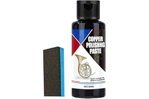 Brass Polish,Bronze Cleaner and Polish | 50ml No Scratch Tarnish Remover Restorer with Sponge for Chrome Appliances Watch Coi