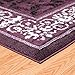 United Weavers Dallas Baroness Area Floor Rug - Plum, 5x8, Modern Indoor Area Rug with Bordered Pattern, Jute Backing