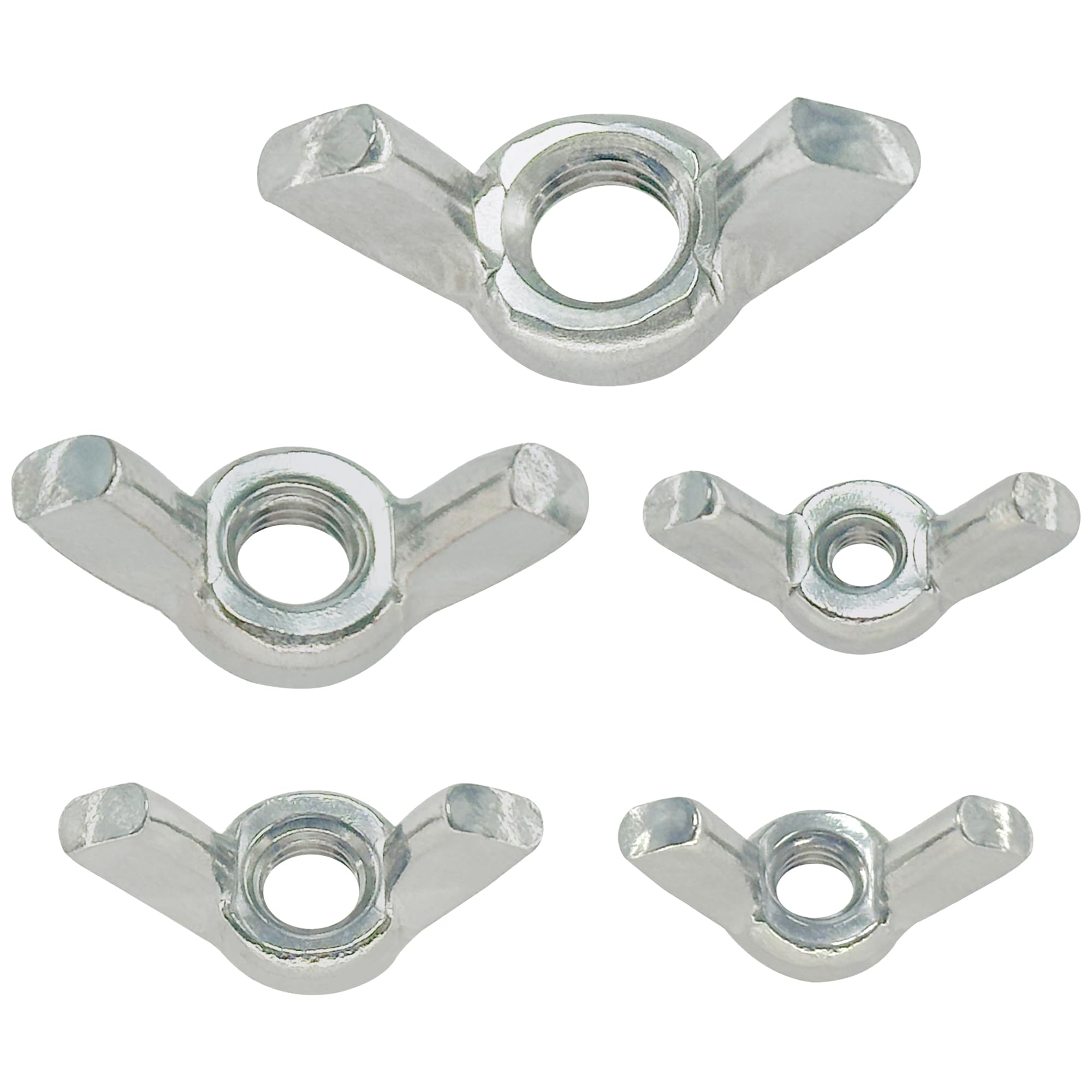 40 PCS M3 - M8 Stainless Steel Wing Nuts, Butterfly Shape Nut Sets