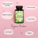 Vegavero Organic Bacopa Monnieri 1500 mg Brahmi 2% Bacosides 180 Tablets view 2