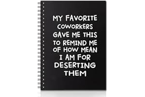 QYUVK My Favorite Coworkers Gave Me This Hardcover 160 Pages Spiral Notebook, Funny Coworker Leaving Gifts, Sarcastic Farewell Gifts, Goodbye Gifts for Coworker, Coworker Birthday Gift, New Job Gifts
