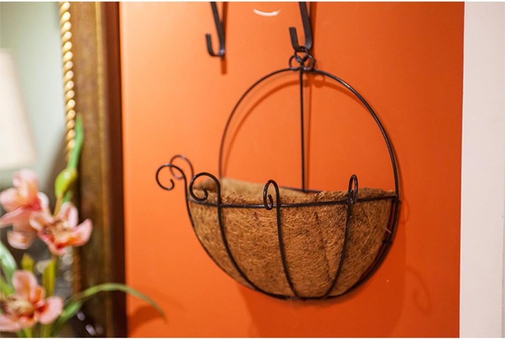 30 cm para interiores y exteriores OUNONA Cestas colgantes de metal