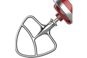 Stainless Steel Beaters for KitchenAid Stand Mixer, 4.5-5Qt Tilt-Head Paddle Attachment for Kitchenaid Mixer, Polished Flat Beater for KitchenAid-Dishwasher Safe by HOZODO