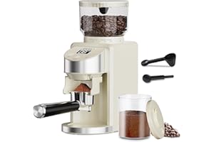 Gevi Coffee Grinder Electric,Coffee Bean Grinder with 35 Grind Settings for Espresso,Drip,French Press,Burr Coffee Grinder for Home Use,Anti-static Design,Beige
