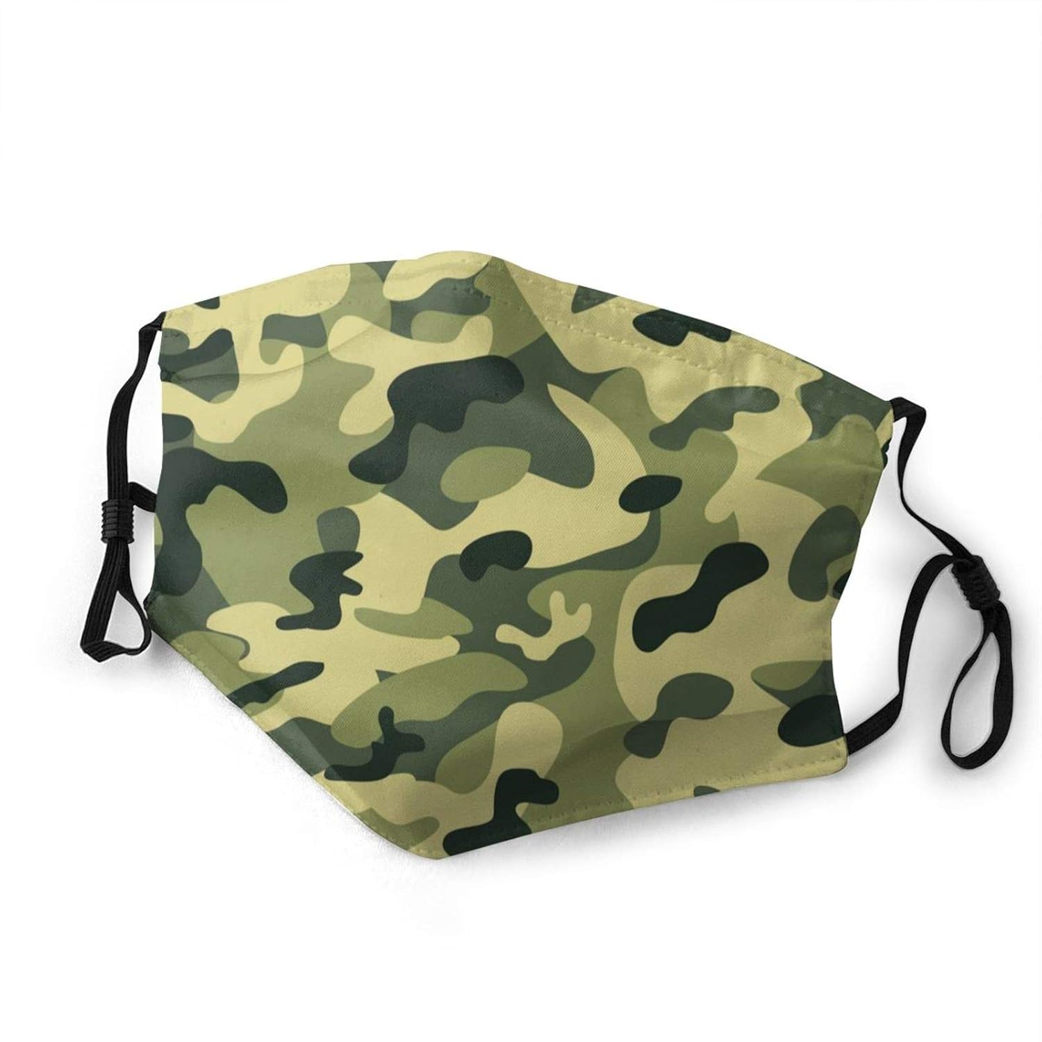 Buy Camo Face Mask Camouflage Print Mouth Cover with Filter Washable
