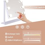Hansong Vanity Mirror with Lights 12 LED Bulbs 3 Color Modes 10X Magnification view 4