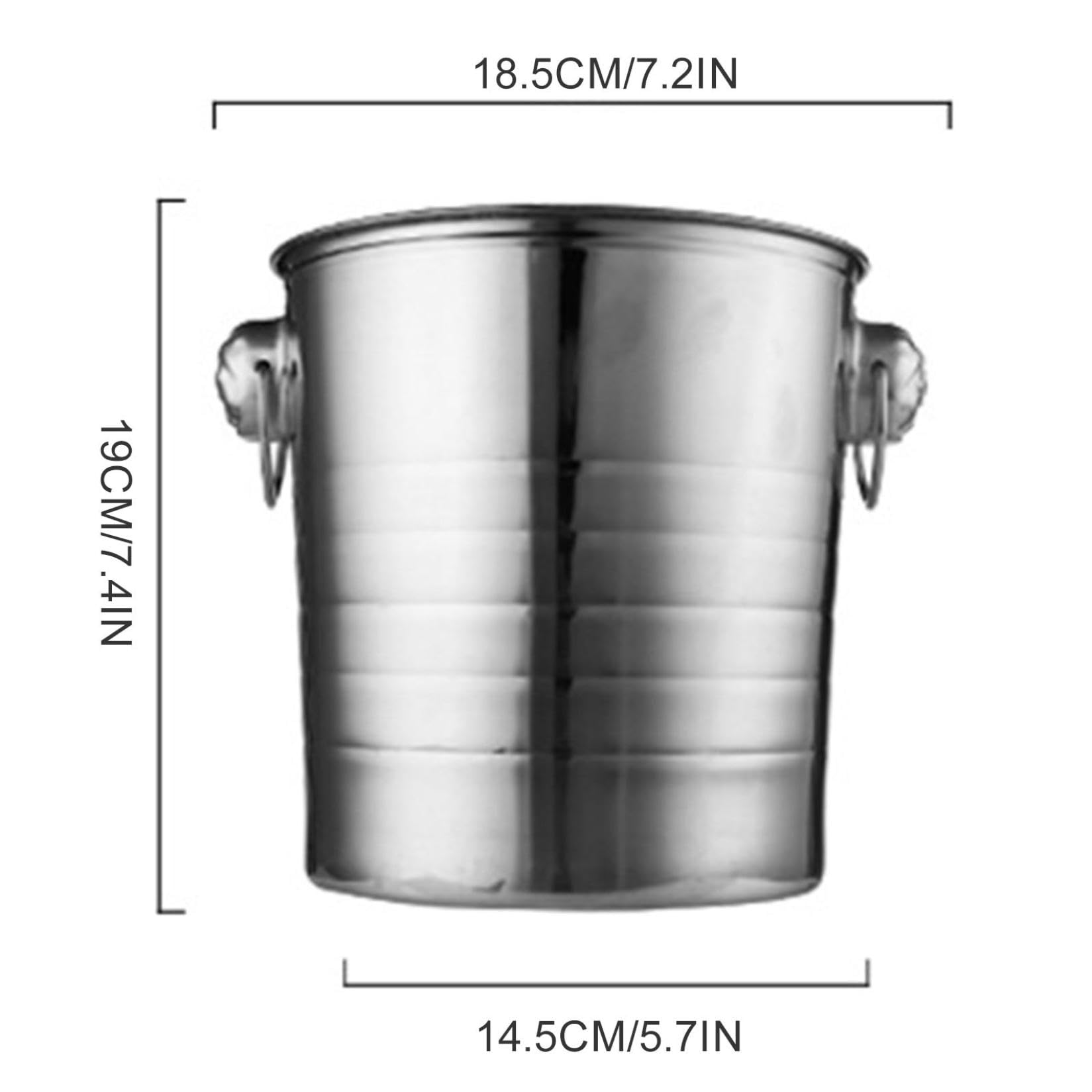 Seau à Champagne avec PoignéEs, 3l Seau à Glace en Acier Inoxydable Isolé à Double Paroi, Glace, IdéAl pour Les Bars à Cocktails, Les FêTes,Anniversaires FêTes Pique-Niques (Gold)
