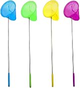 JZK 4 Pack Kids Long Handle Telescopic Fishing Nets Ponds Rock Pools view 1