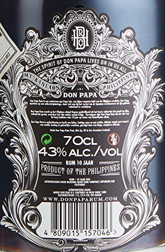 Don Papa Rum 10 Years Old Rum (1 x 0.7 l) – Bild 6